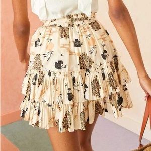 Ulla Johnson Leela Floral Poplin printed mini skirt Size 2